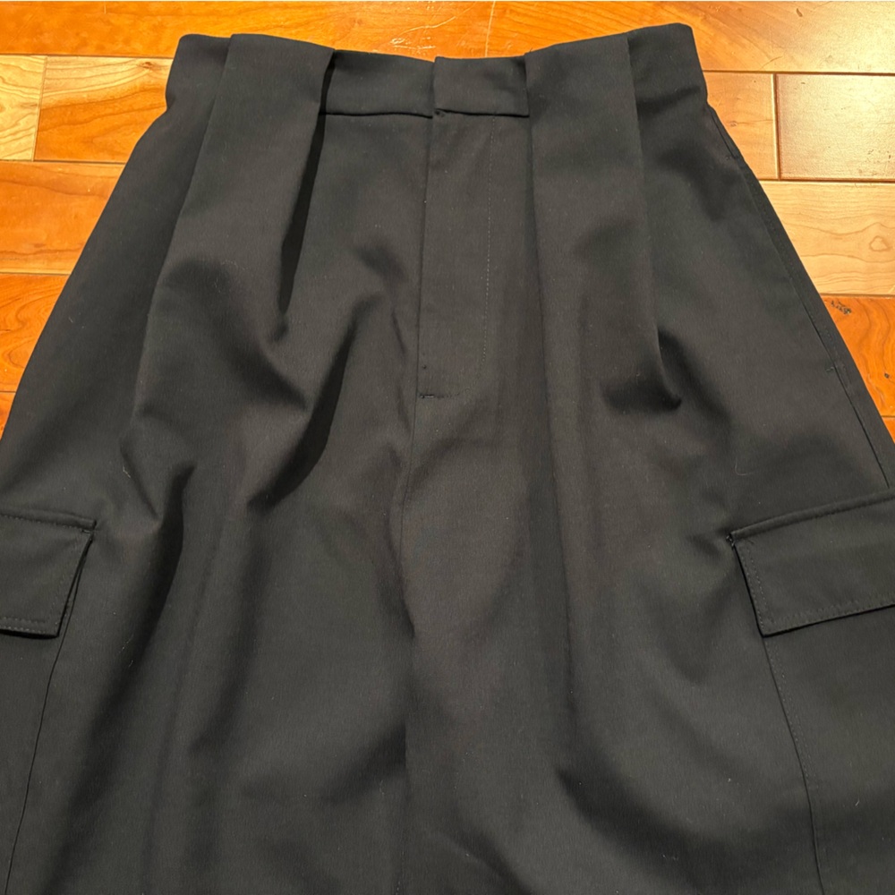 Zara Black Wide-Leg Cargo Pants - Picture 10 of 15